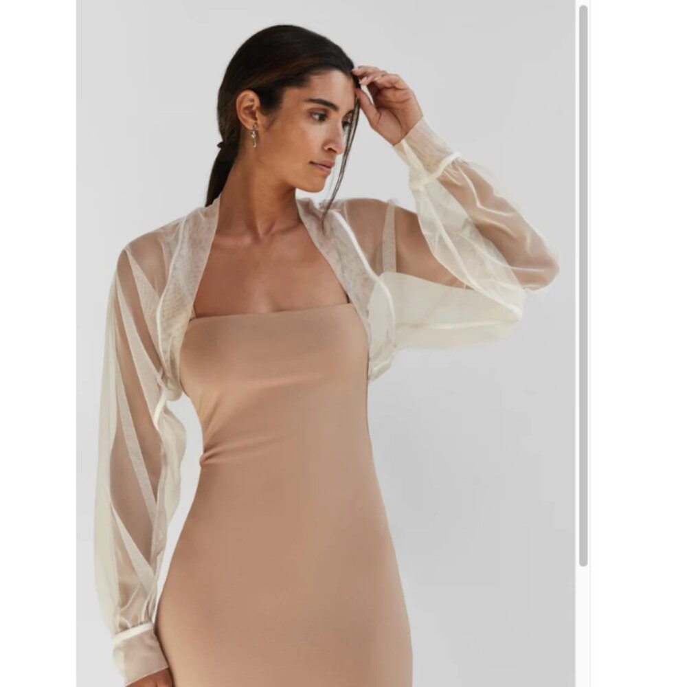 Marcella Olympia Bolero - Off White Mesh Like New S